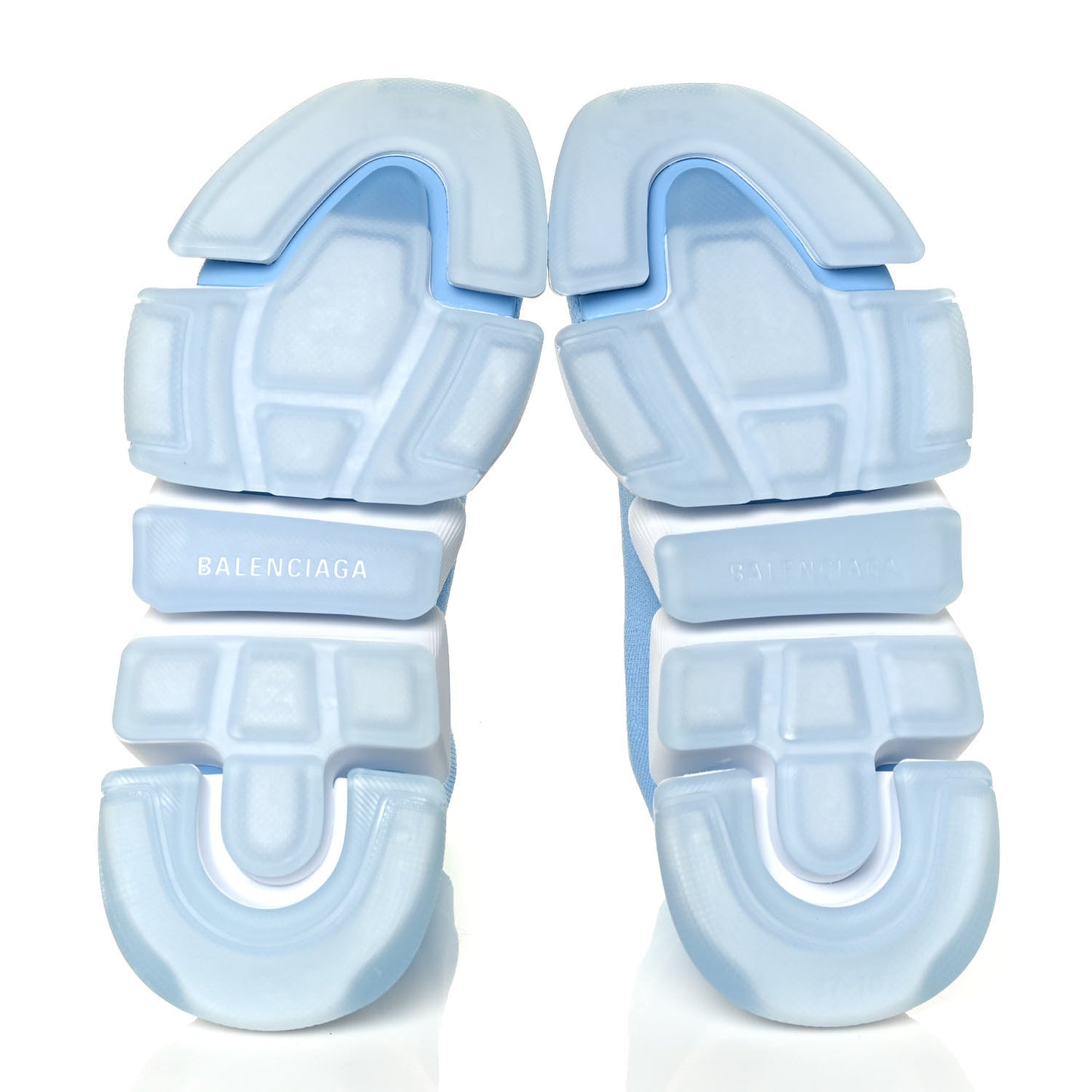 Technical 3D Recycled Knit Bi-Color Womens Speed 2.0 Transparent Sole Sneakers 37 Blue White Transparent Blue