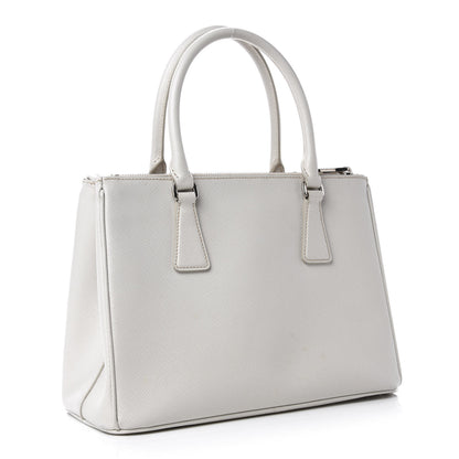 Prada Saffiano Small Galleria Double Zip Tote Talco 3 of 17
