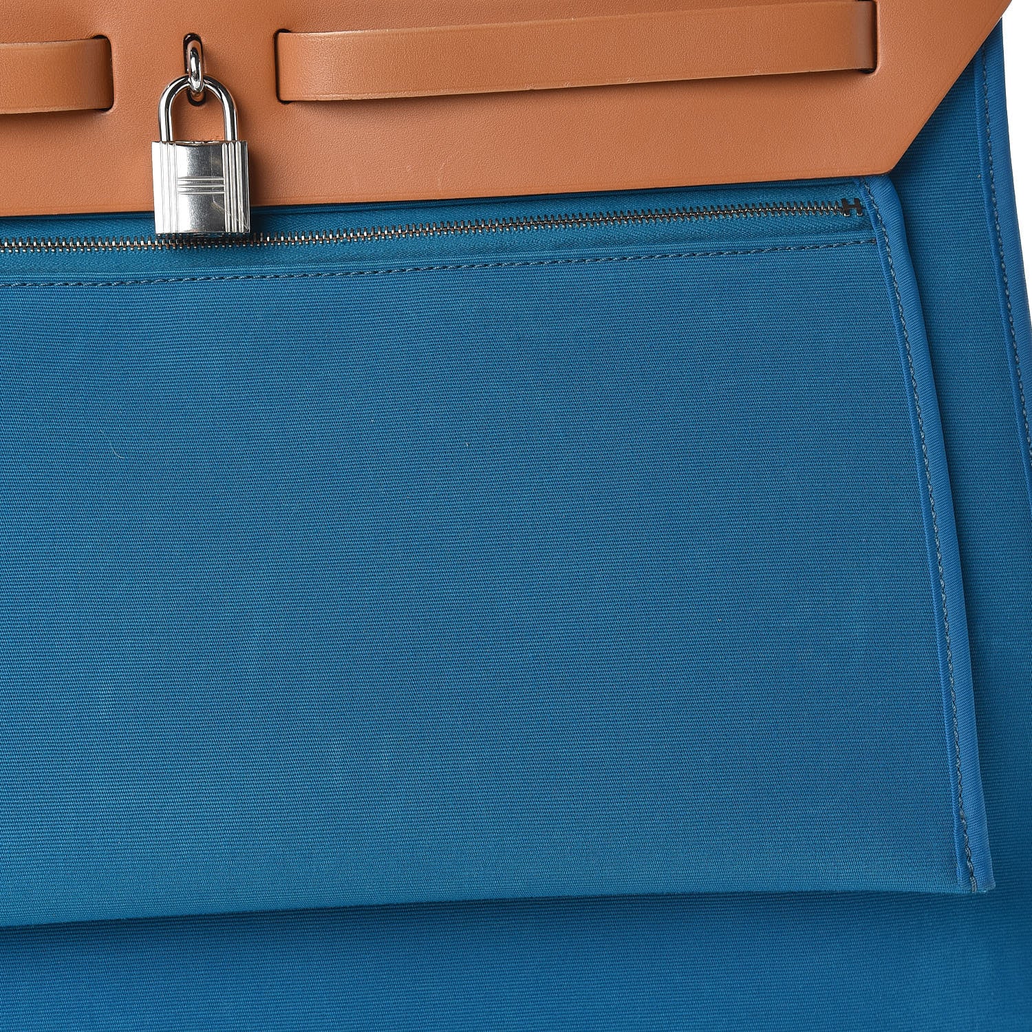 Hermes Toile Vache Hunter Herbag Zip 39 MM Bleu Izmir Natural 23 of 24