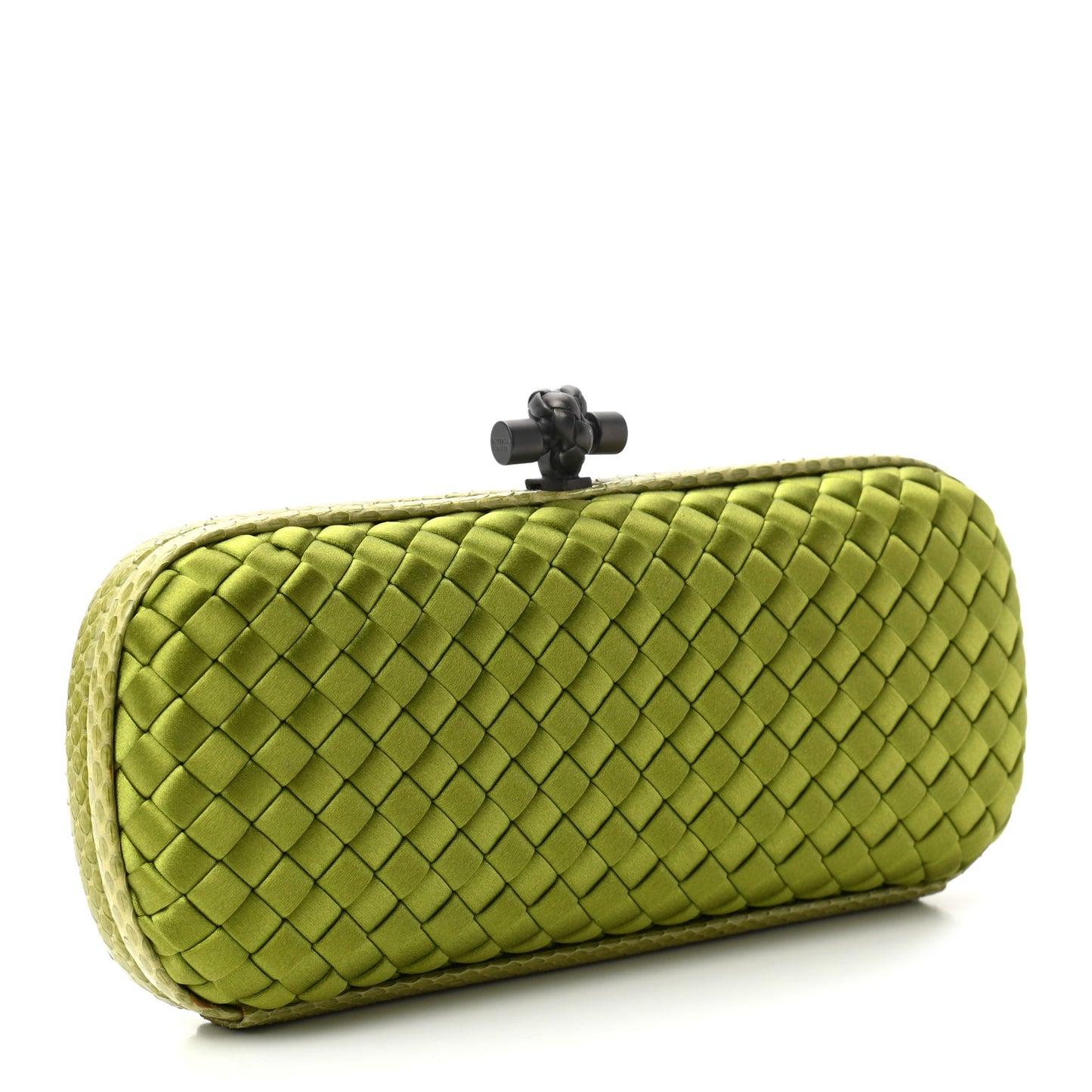 Satin Intreccio Impero Ayers Stretch Knot Clutch Assenzio