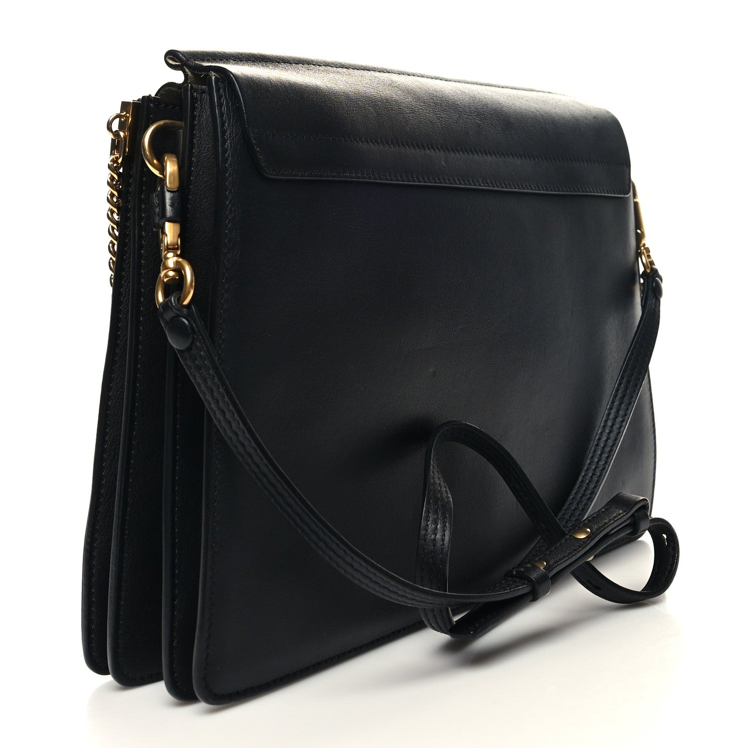 Chloe Calfskin Medium Faye Fringe Shoulder Bag Black 3 of 12