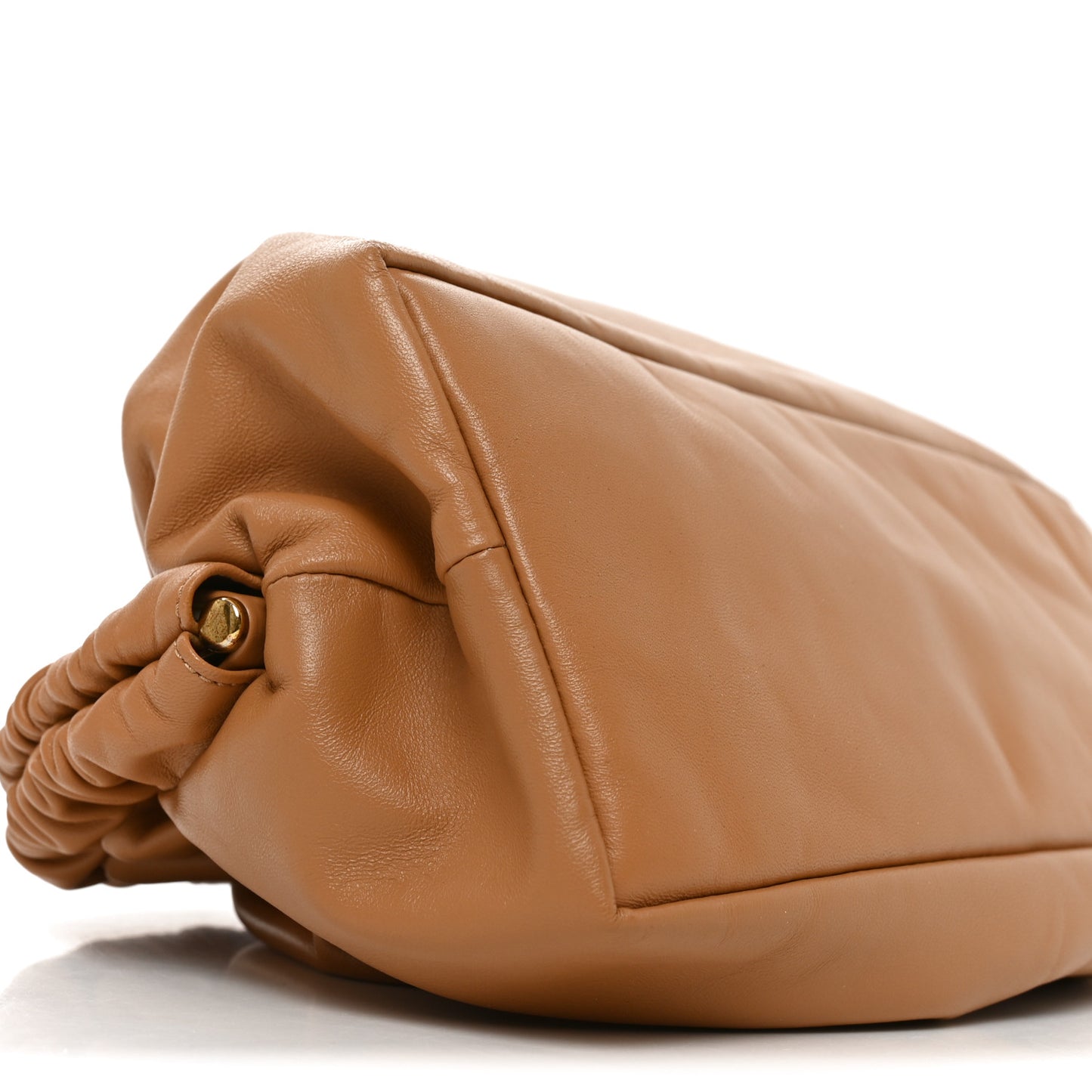 Lambskin Cloud Clutch Caramel