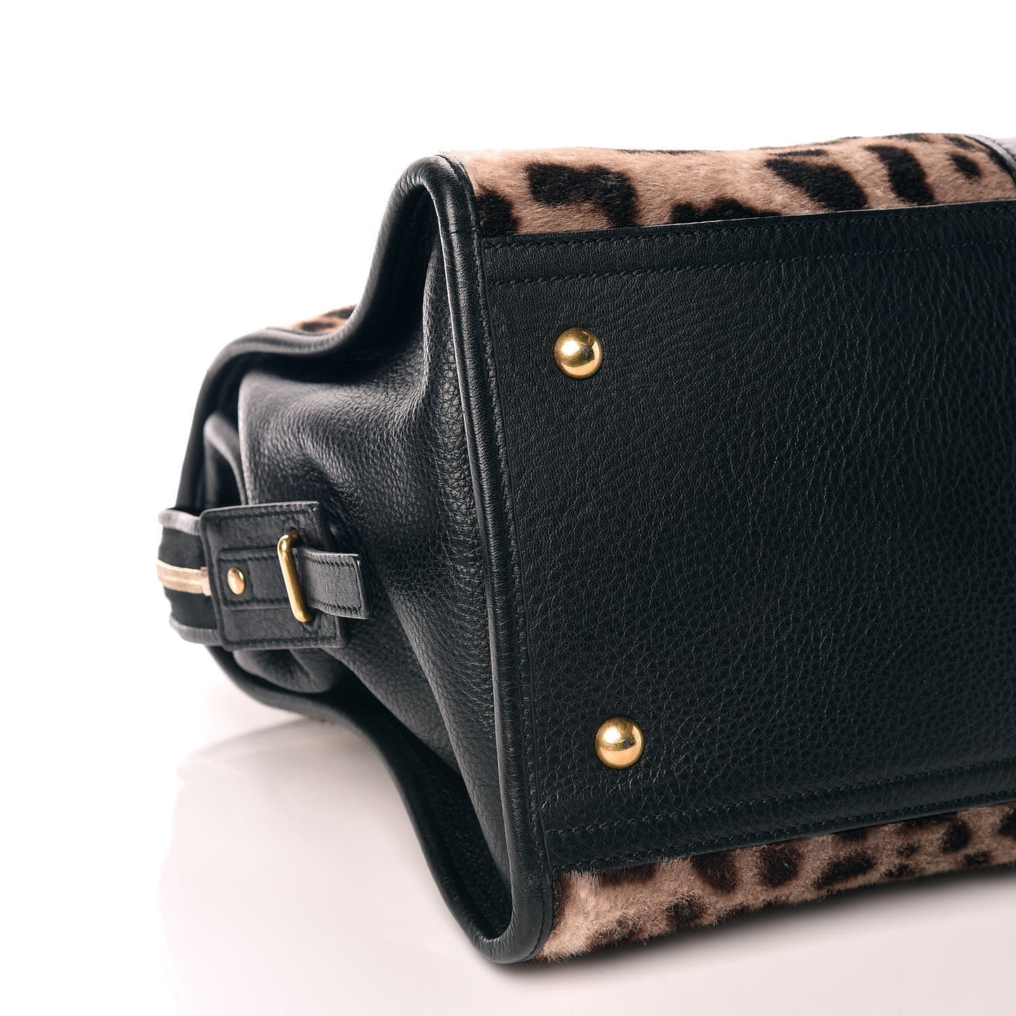 Pony Hair Calfskin Leopard Print Medium Cabas Chyc Black