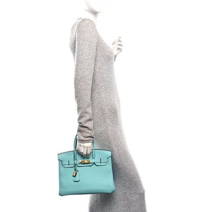 Hermes Togo BIRKIN 30 Bleu Atoll 2 of 15