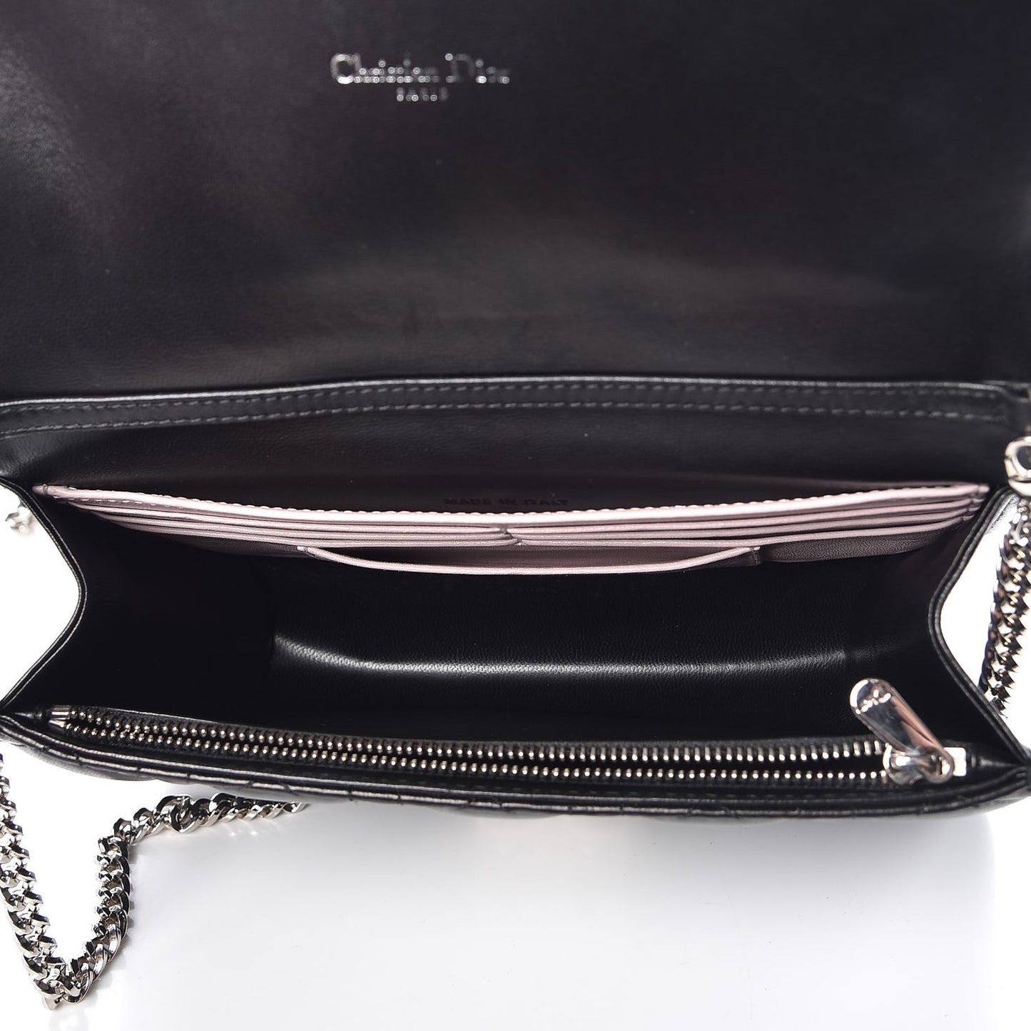Lambskin Cannage Miss Dior Promenade Pouch Black