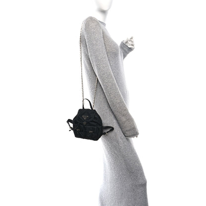Prada Nylon Vela Mini Crossbody Backpack Black 2 of 11