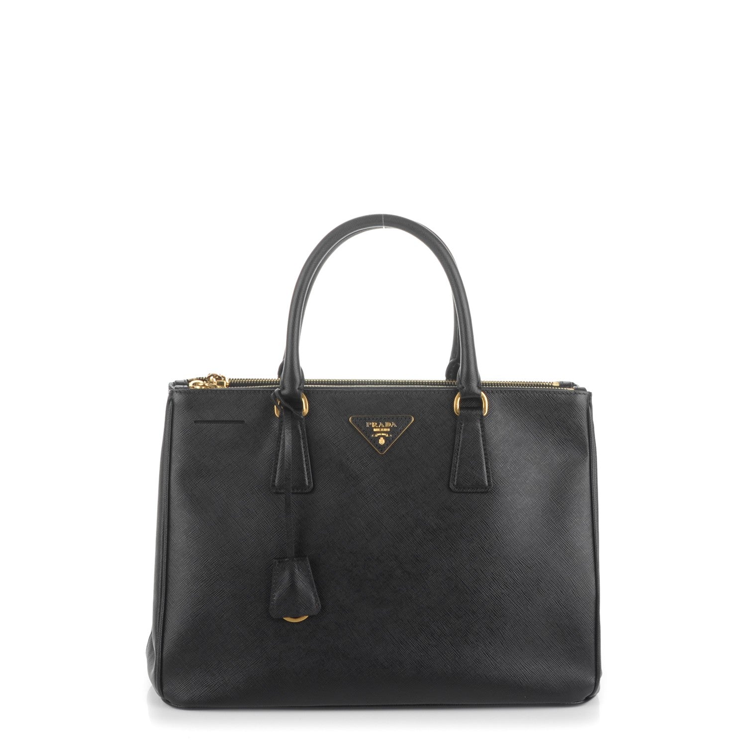 Prada Saffiano Medium Galleria Double Zip Tote Black 1 of 9