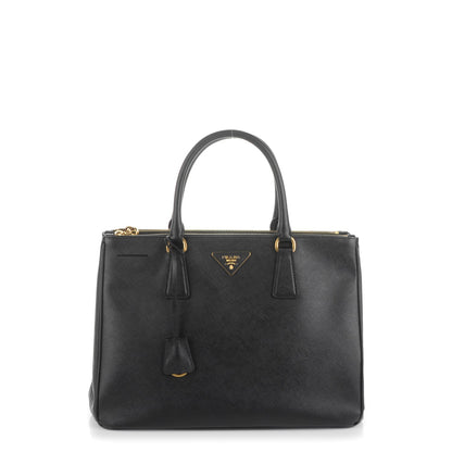 Prada Saffiano Medium Galleria Double Zip Tote Black 1 of 9