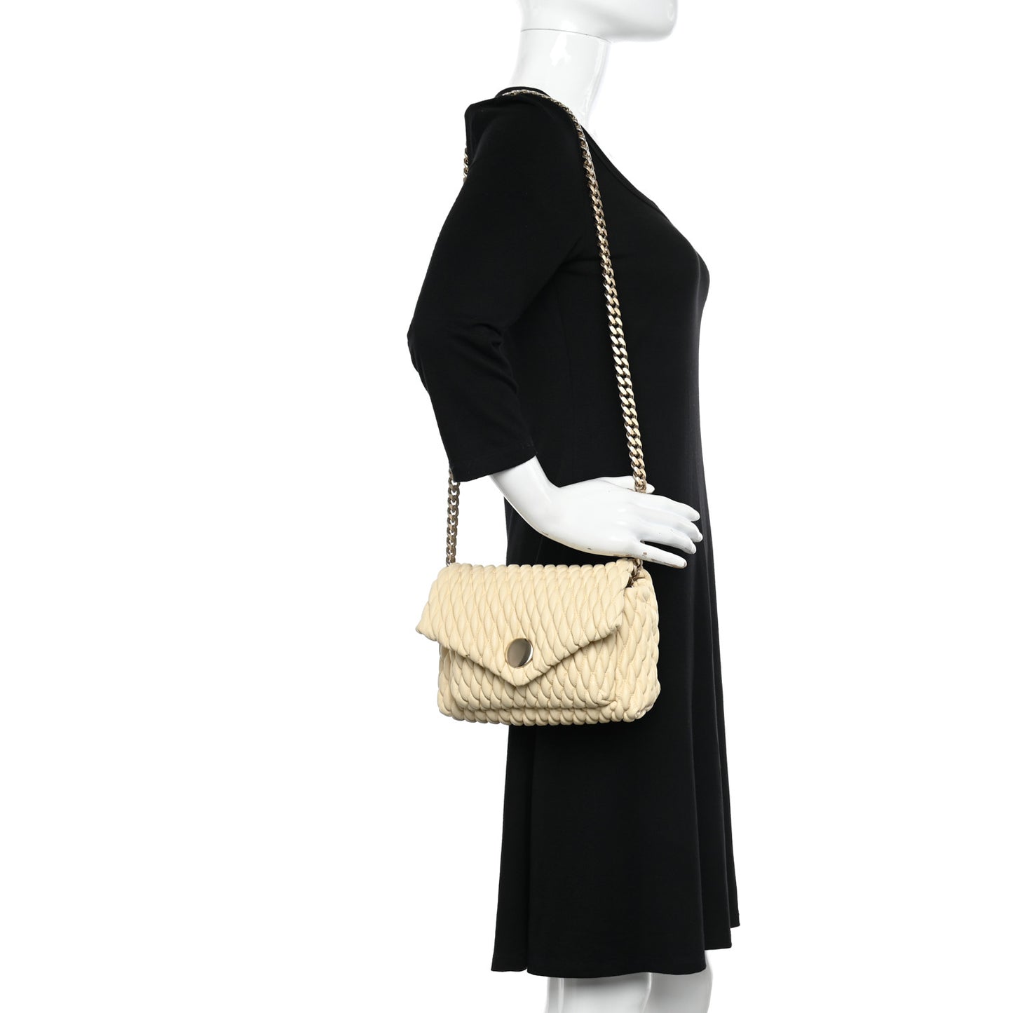 Lambskin Quilted PS Harris Small Shoulder Bag Beige