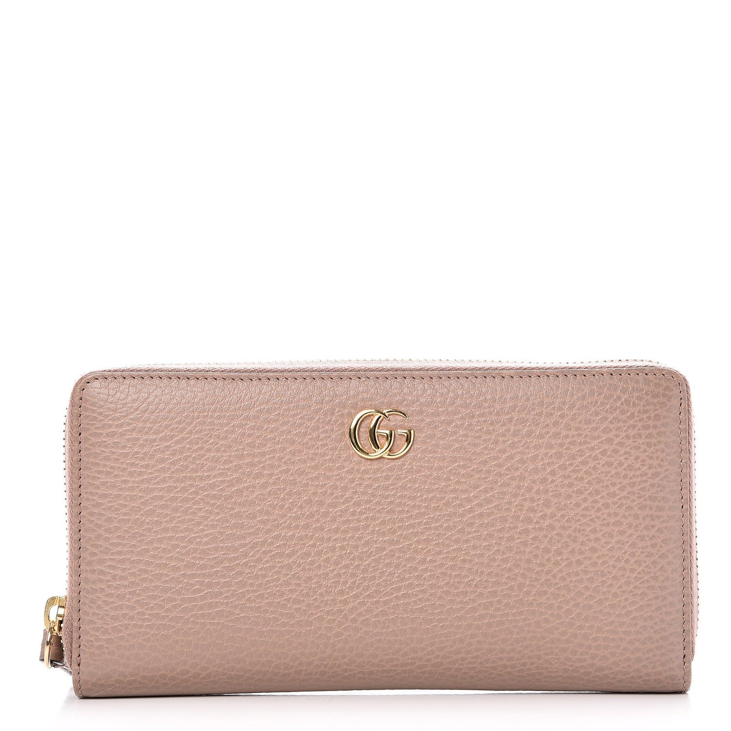 Dollar Calfskin GG Marmont Zip Around Wallet Porcelain Rose