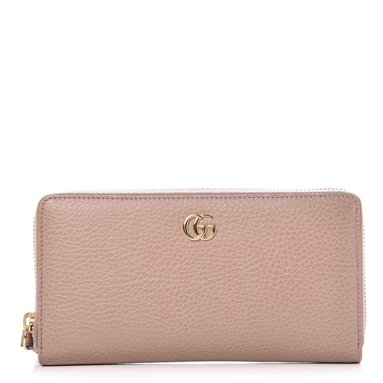 Gucci Dollar Calfskin GG Marmont Zip Around Wallet Porcelain Rose 1 of 10