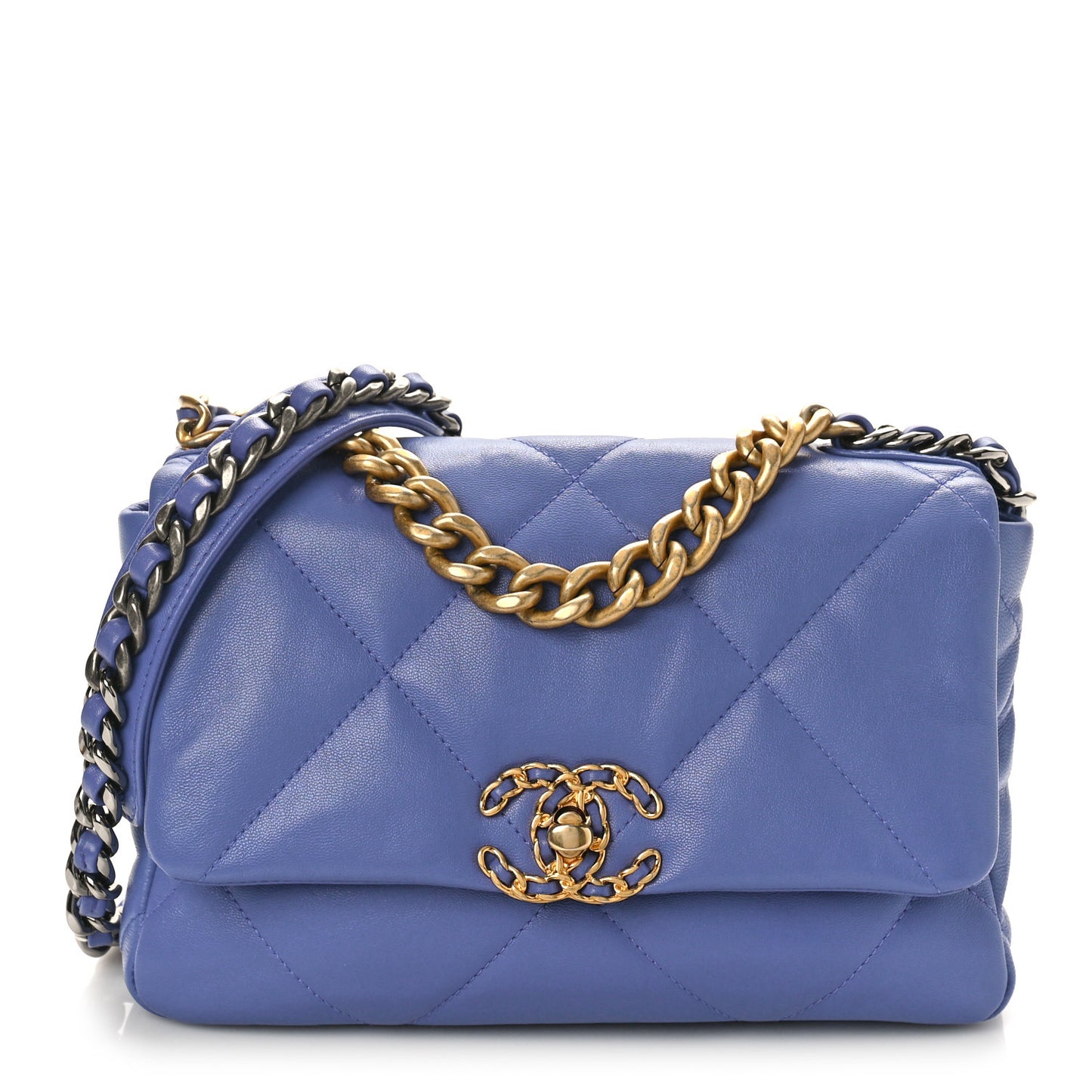 Lambskin Quilted Medium Chanel 19 Flap Light Purple