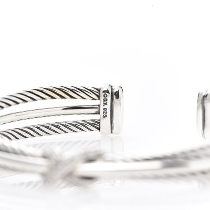 David Yurman Sterling Silver Diamond 7mm Crossover X Bracelet 4 of 4