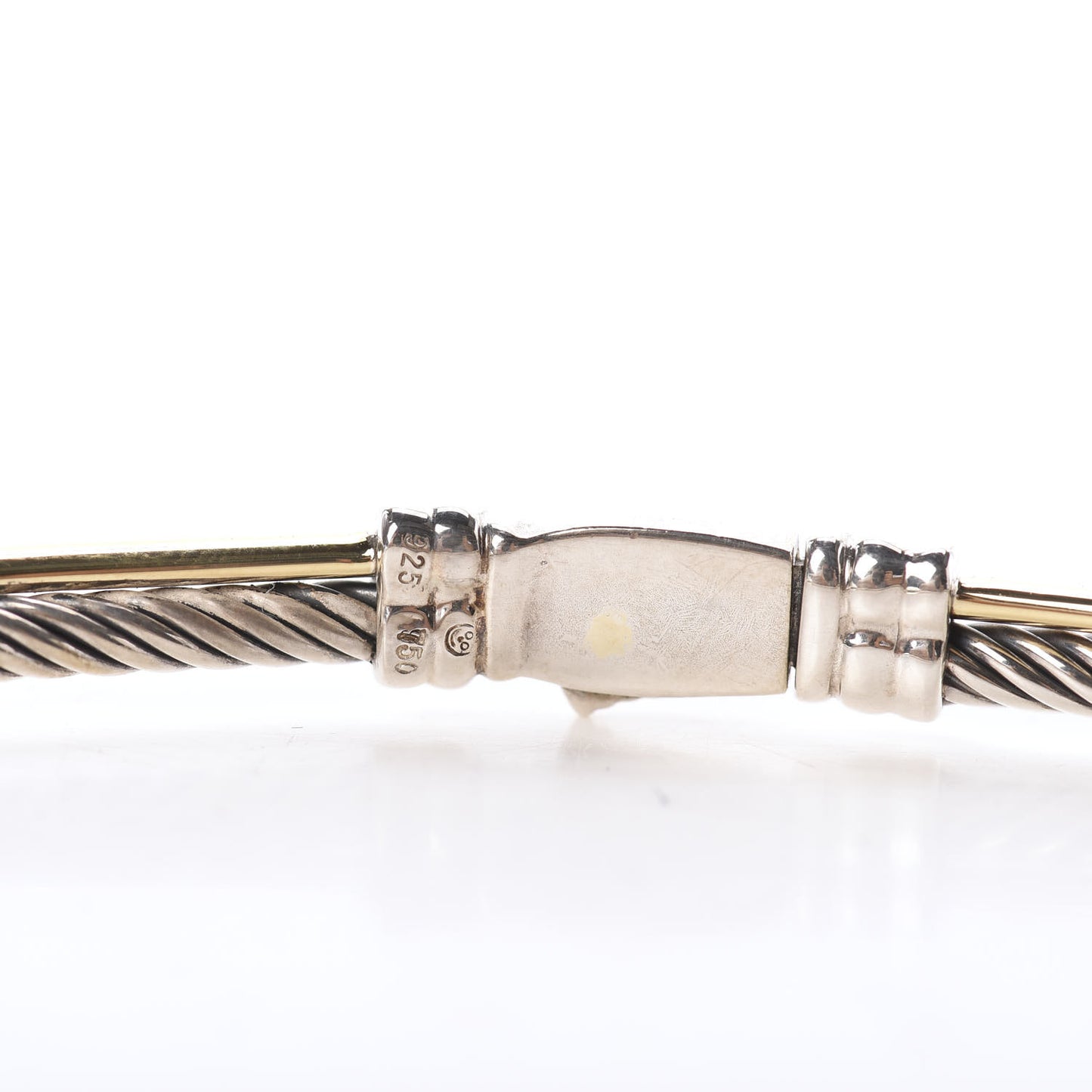 Sterling Silver 18K Yellow Gold Crossover Cable Choker Necklace