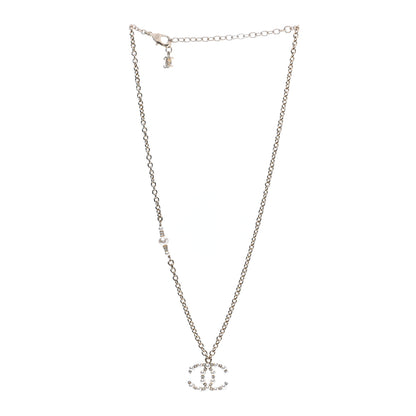 Chanel Crystal Pearl Nefertiti CC Pendant Necklace Gold 3 of 5