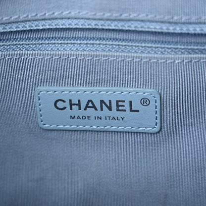 Chanel Iridescent Aged Calfskin Quilted Medium Gabrielle Hobo Blue 6 of 10