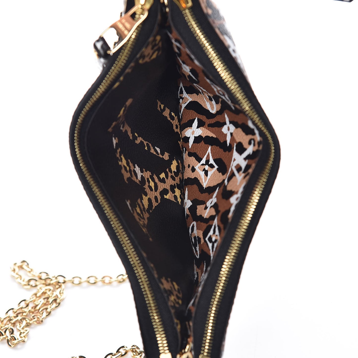 Monogram Giant Jungle Pochette Double Zip Black