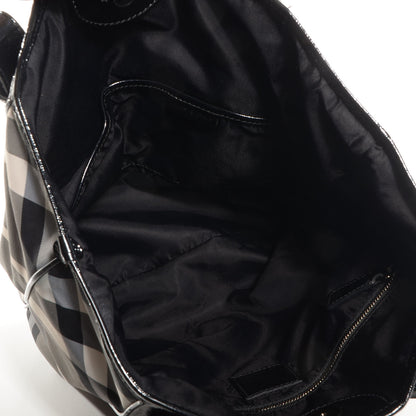 Burberry Nylon Beat Check Medium Victoria Tote Black 8 of 10