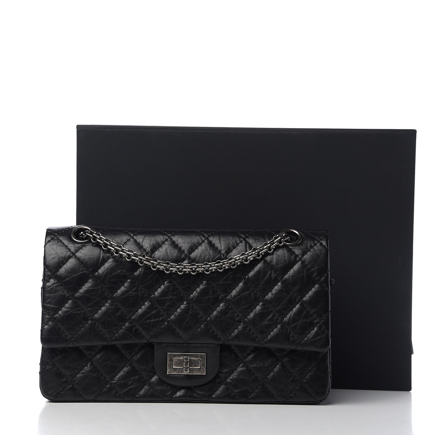 Chanel Aged Calfskin Quilted 2.55 Reissue 225 Flap Black 11 of 11