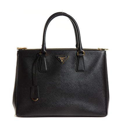 Prada Saffiano Lux Medium Double Zip Tote Nero Black 1 of 11
