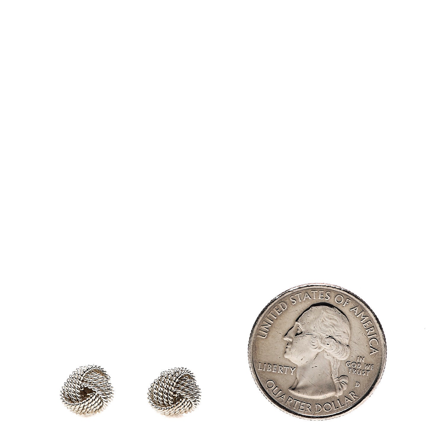 Tiffany Sterling Silver Twist Knot Earrings 2 of 5