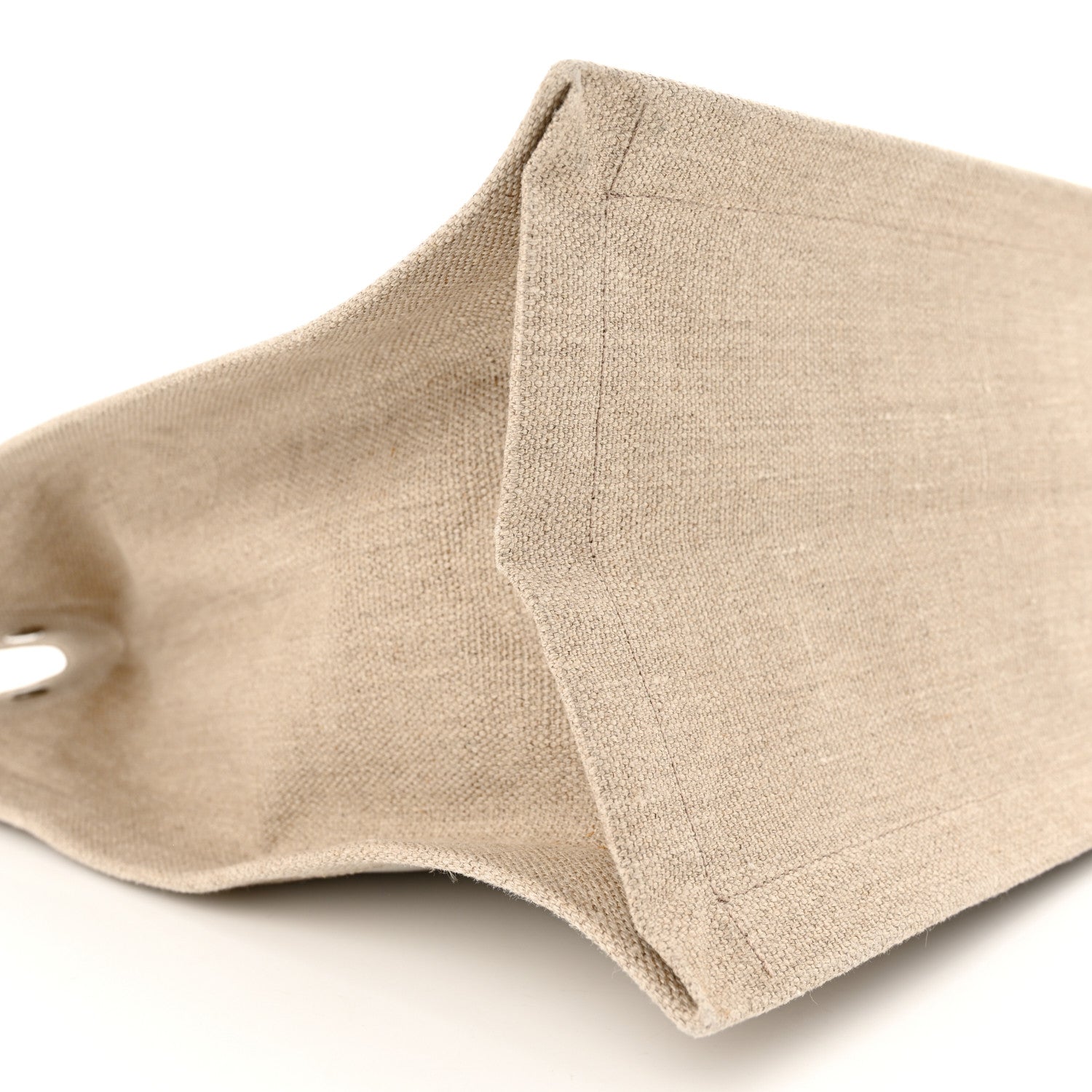 Saint Laurent Linen Calfskin Rive Gauche Tote Optic White 9 of 14