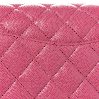 Chanel Caviar Quilted Medium Double Flap Pink 11 of 11