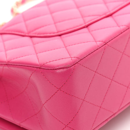 Chanel Lambskin Quilted Medium Double Flap Pink 11 of 19