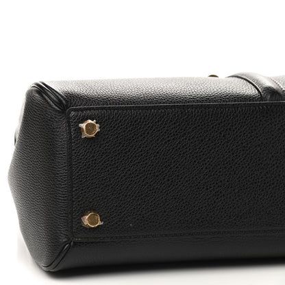 Celine Grained Calfskin Classique 16 Top Handle Bag Black 5 of 9