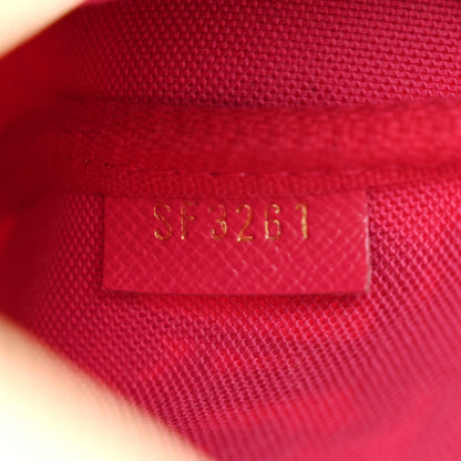Louis Vuitton Damier Azur 2021 Christmas Animation Hollywood Mini Pochette Accessories Fuchsia 7 of 8