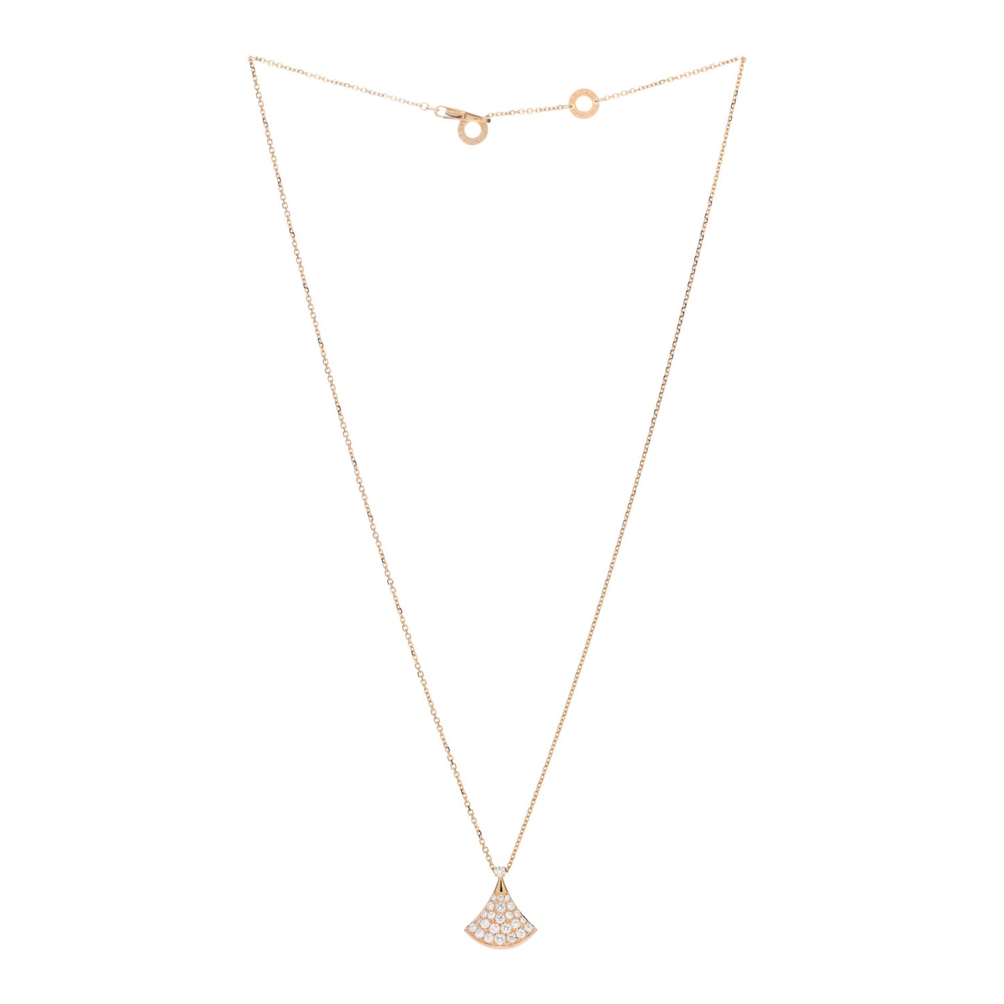 18K Rose Gold Diamond Divas' Dream Pave Pendant Necklace