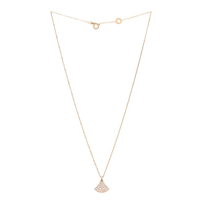 Bulgari 18K Rose Gold Diamond Divas' Dream Pave Pendant Necklace 2 of 4
