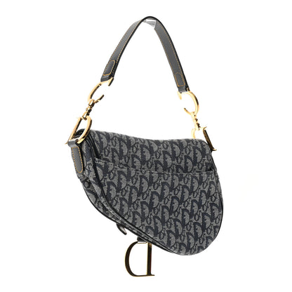 Christian Dior Monogram Saddle Bag Blue 3 of 17