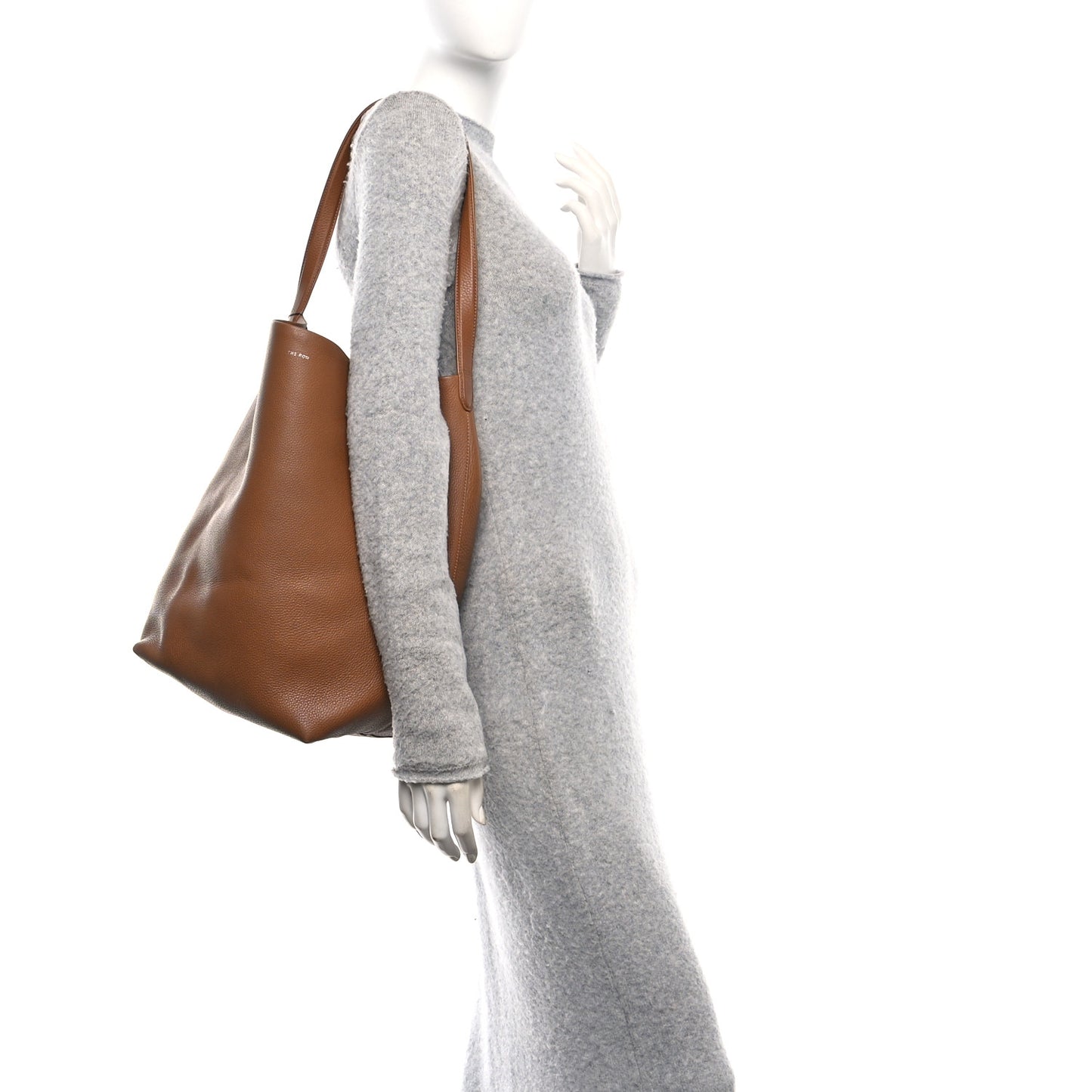 Grained Calfskin Large N/S Park Tote Brown