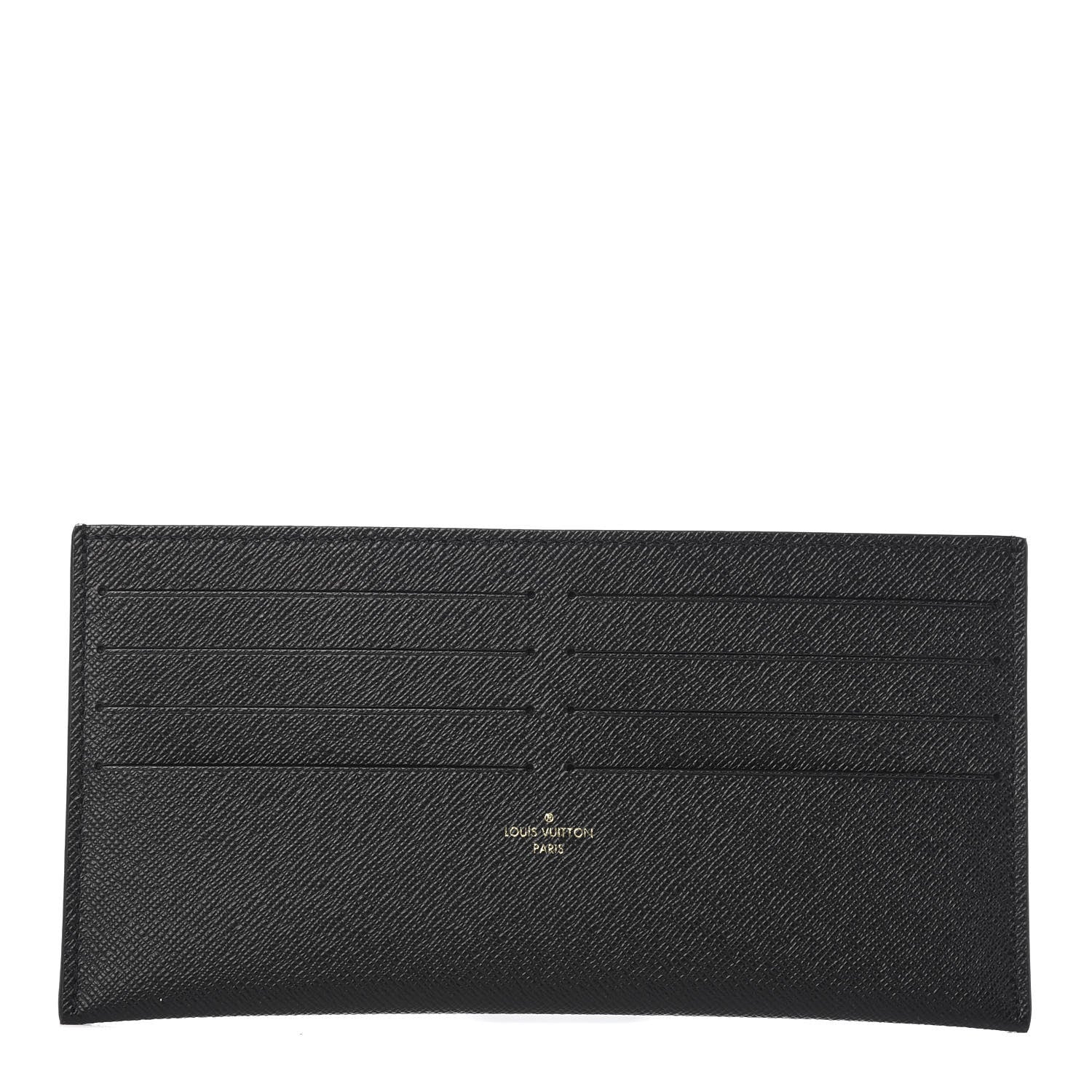Louis Vuitton Calfskin Felicie Chain Wallet Card Holder Insert Black 1 of 6