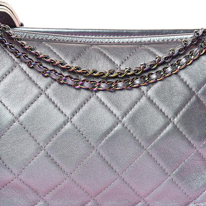 Chanel Iridescent Lambskin Calfskin Quilted Medium Gabrielle Hobo Light Purple 8 of 11