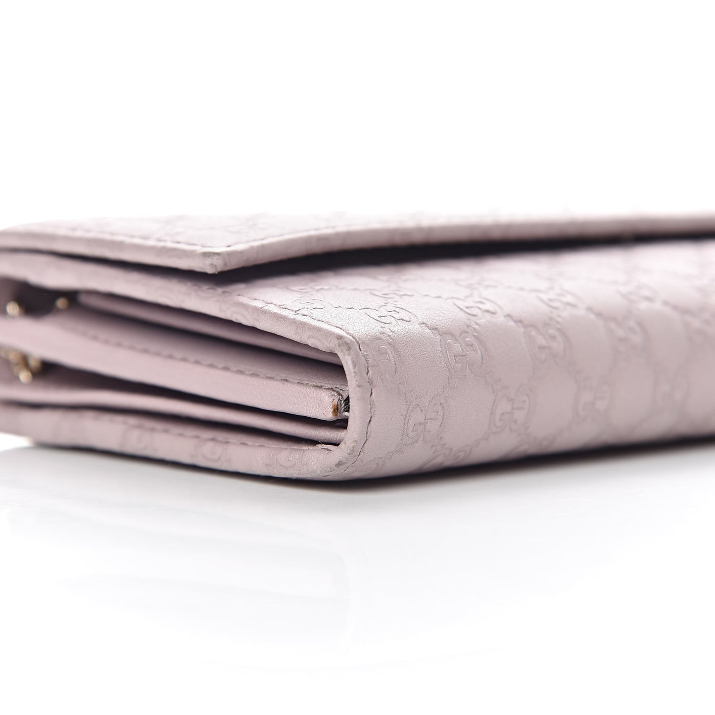 Soft Microguccissima Dice Chain Wallet Mauve