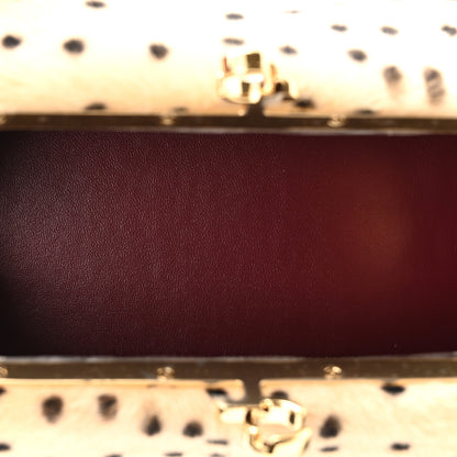 Chanel Pony Hair Cheetah Print Pretty CC Clutch With Strap Light Beige Black 5 of 11