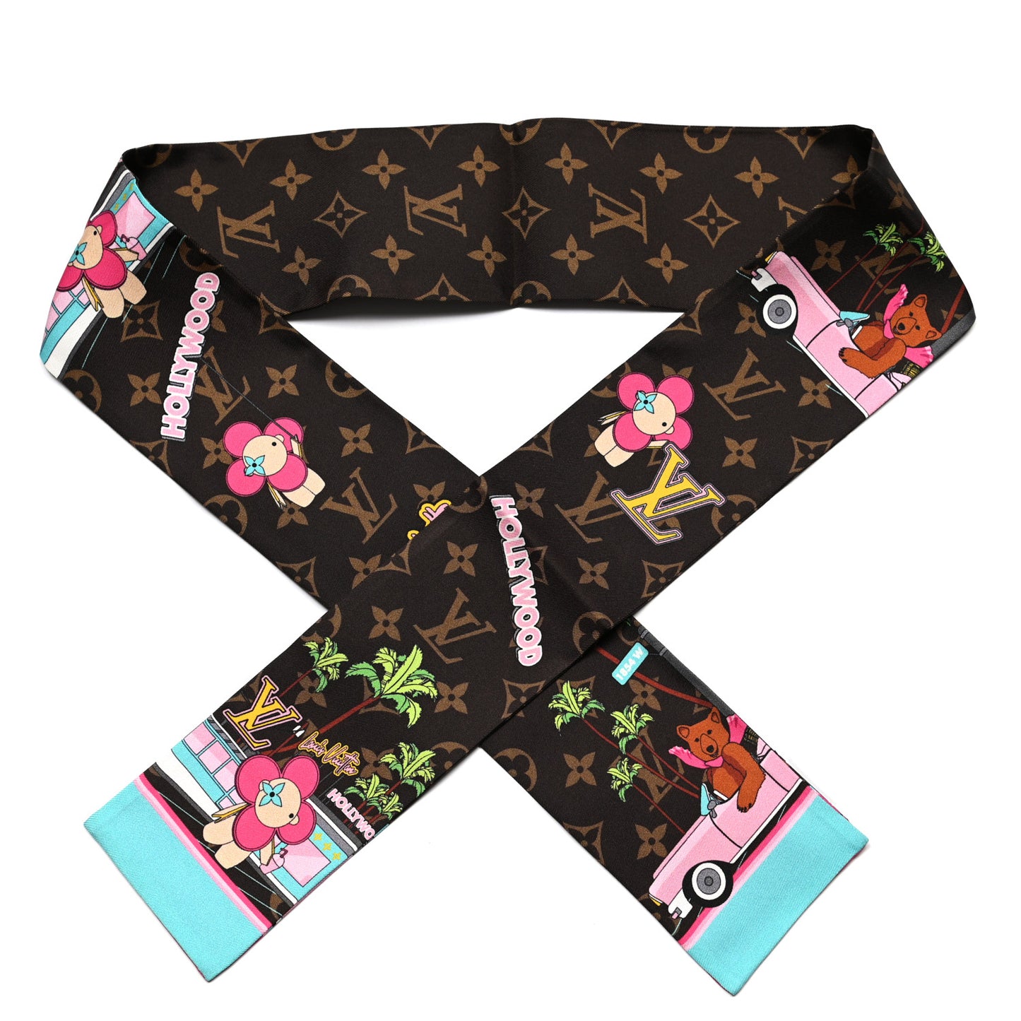 Silk Monogram 2021 Hollywood Christmas Animation Bandeau Marron