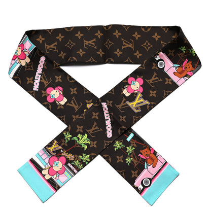 Louis Vuitton Silk Monogram 2021 Hollywood Christmas Animation Bandeau Marron 1 of 3