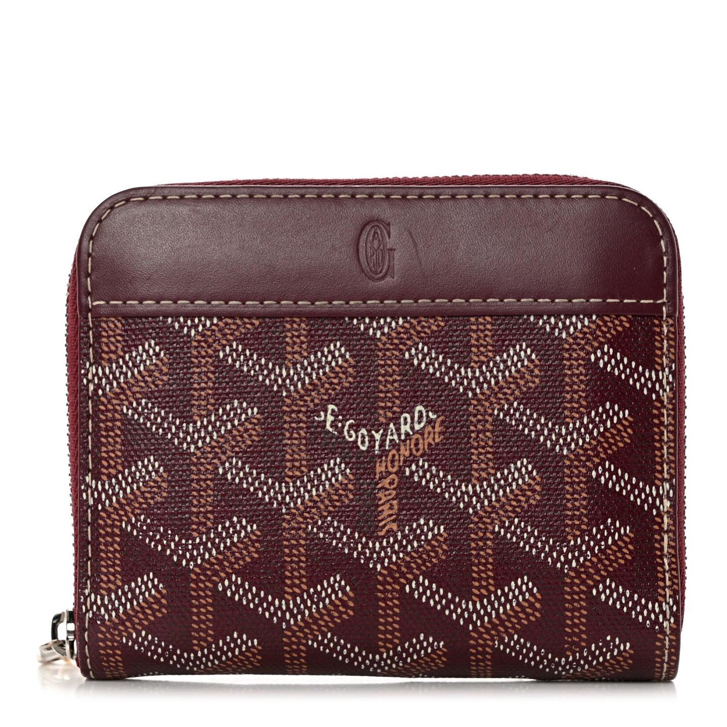 Goyardine Compact Wallet Burgundy