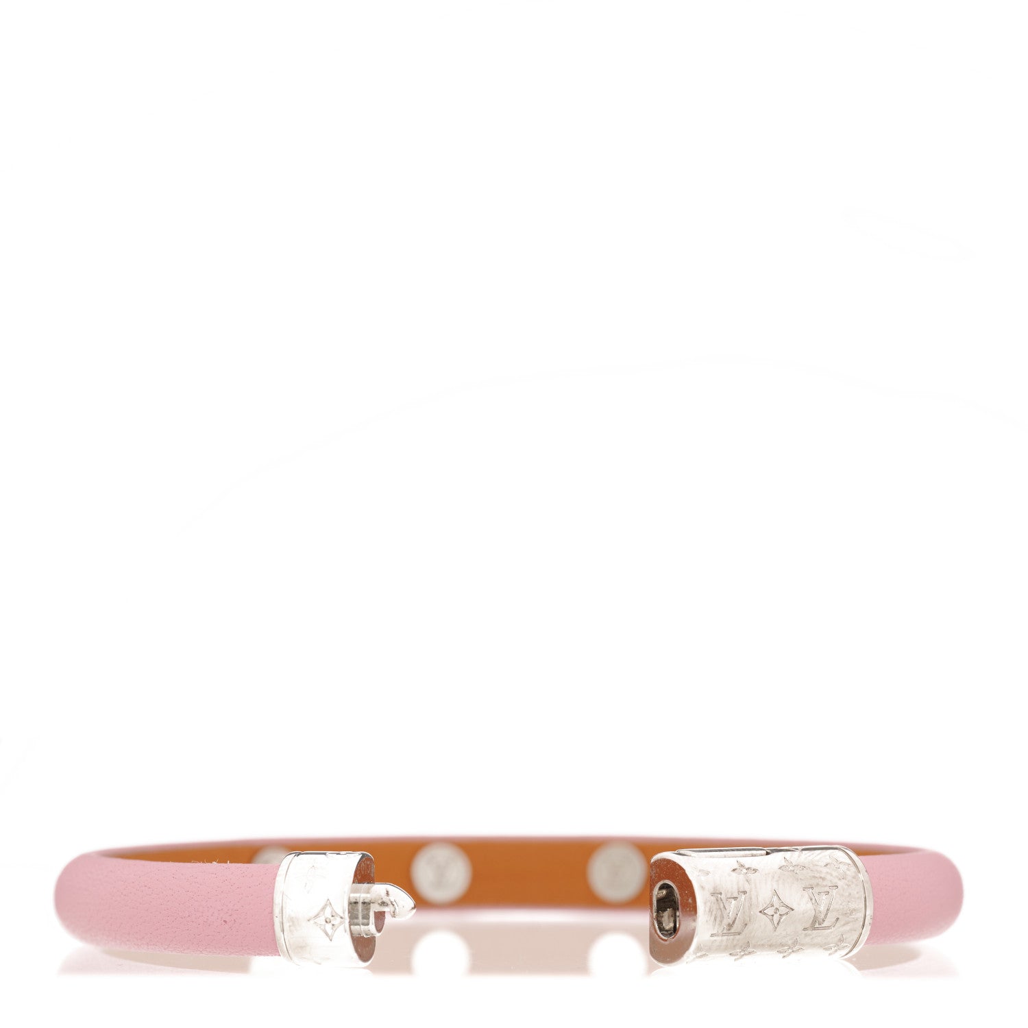 Louis Vuitton Calfskin Keep It Bracelet 17 Rose Ballerine 3 of 4
