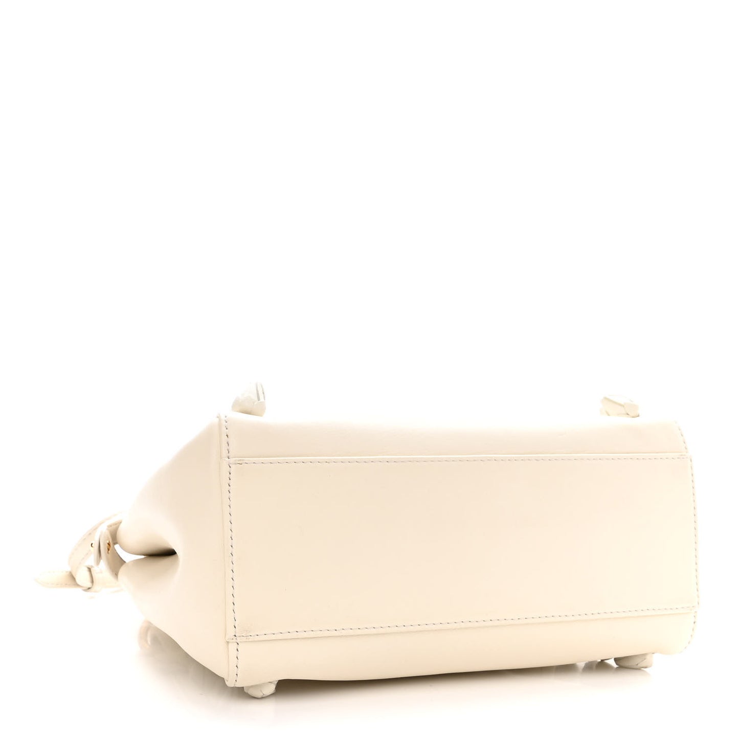 Nappa Rosebud Mini Peekaboo Iconic Satchel Bianco