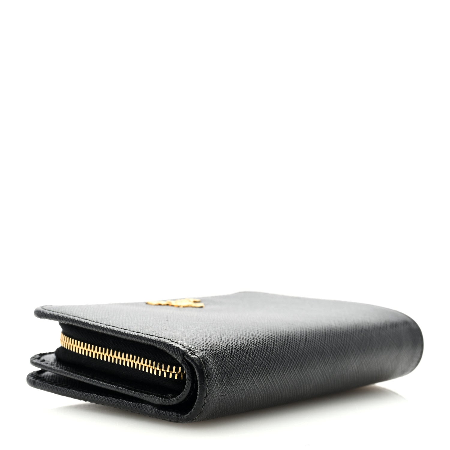Prada Saffiano Compact Wallet Black 4 of 6