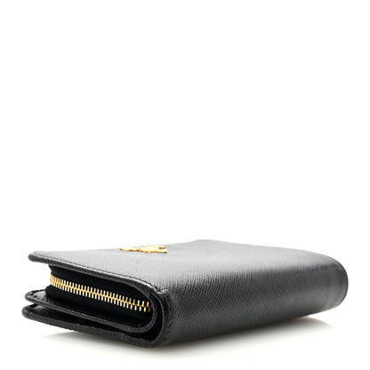 Prada Saffiano Compact Wallet Black 4 of 6