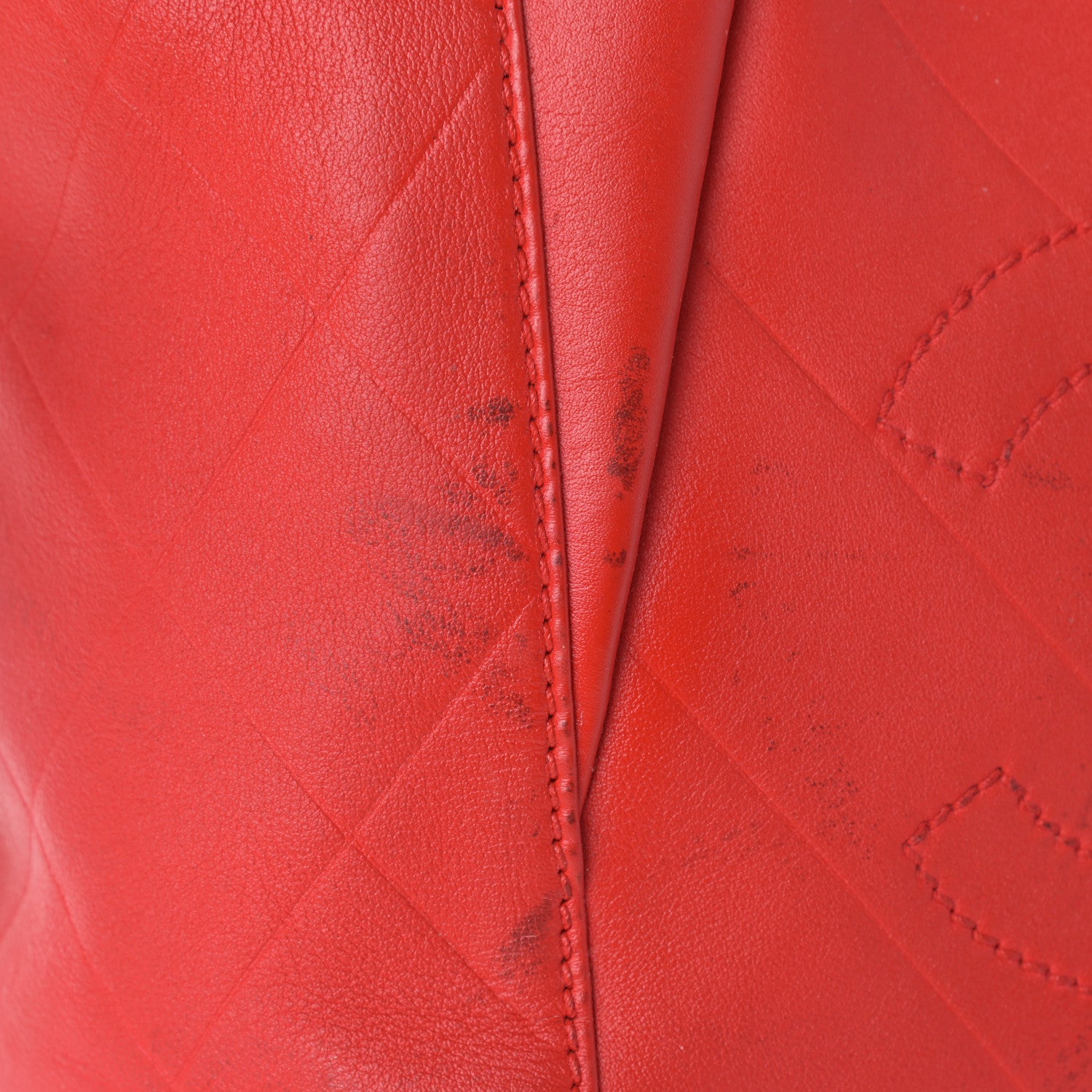 Chanel Calfskin CC Chevron All Day Long Tote Red 19 of 25