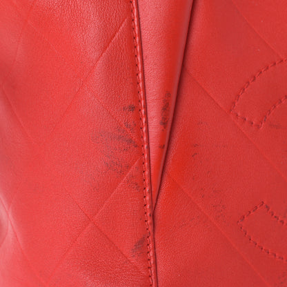 Chanel Calfskin CC Chevron All Day Long Tote Red 19 of 25