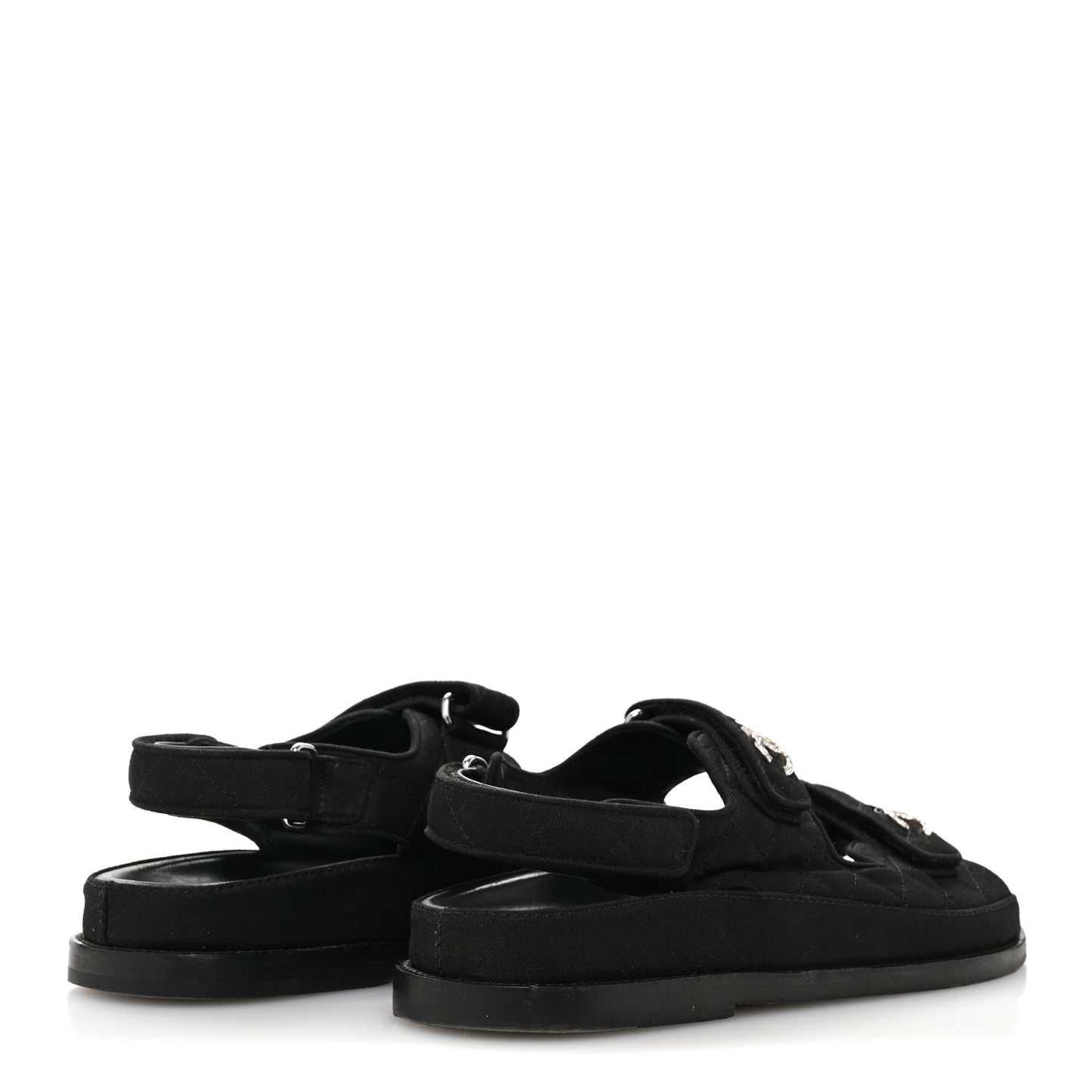 Mixed Fibers Velcro Dad Sandals 37.5 Black