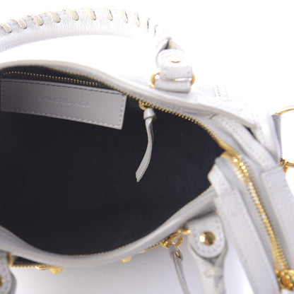 Balenciaga Chevre Gold Metallic Edge Hardware Mini City Gris Clair Gris Perle 5 of 10