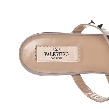 Valentino Garavani Nappa Rockstud Flat Cage Mules 37 Poudre 6 of 8